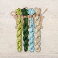 Набор ниток OwlForest для схемы «Голубая гортензия» (DMC)