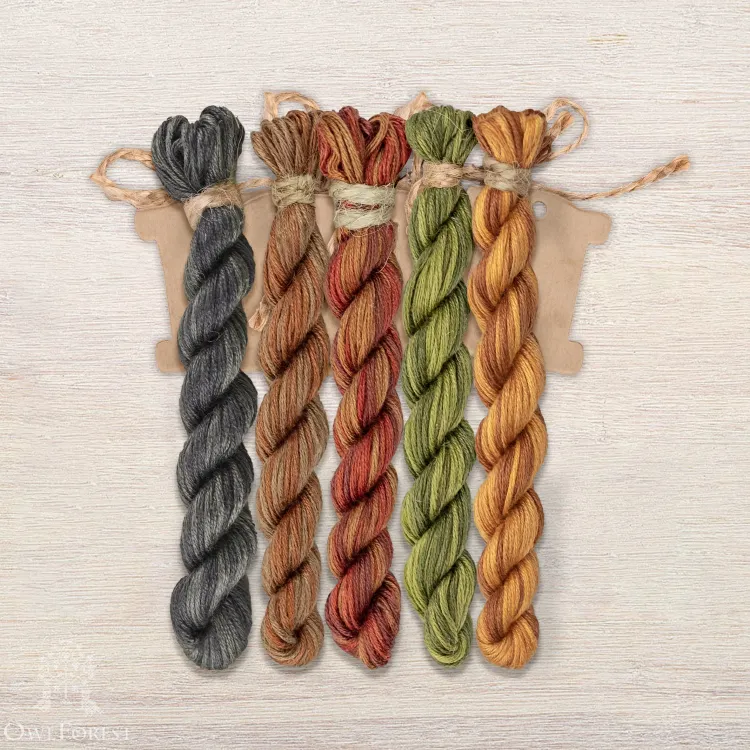 Набор ниток OwlForest для схемы «Белка» (ПНК)