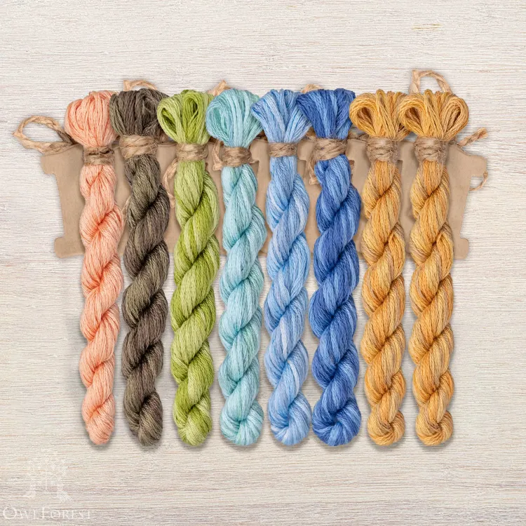 Набор ниток OwlForest для схемы «Вертикальная метрика для мальчика» (DMC)