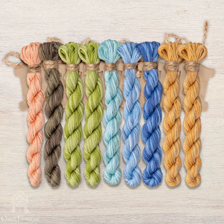 Набор ниток OwlForest для схемы «Вертикальная метрика для мальчика» (DMC)