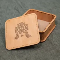 Перфорированная шкатулка «Совы под дубом»