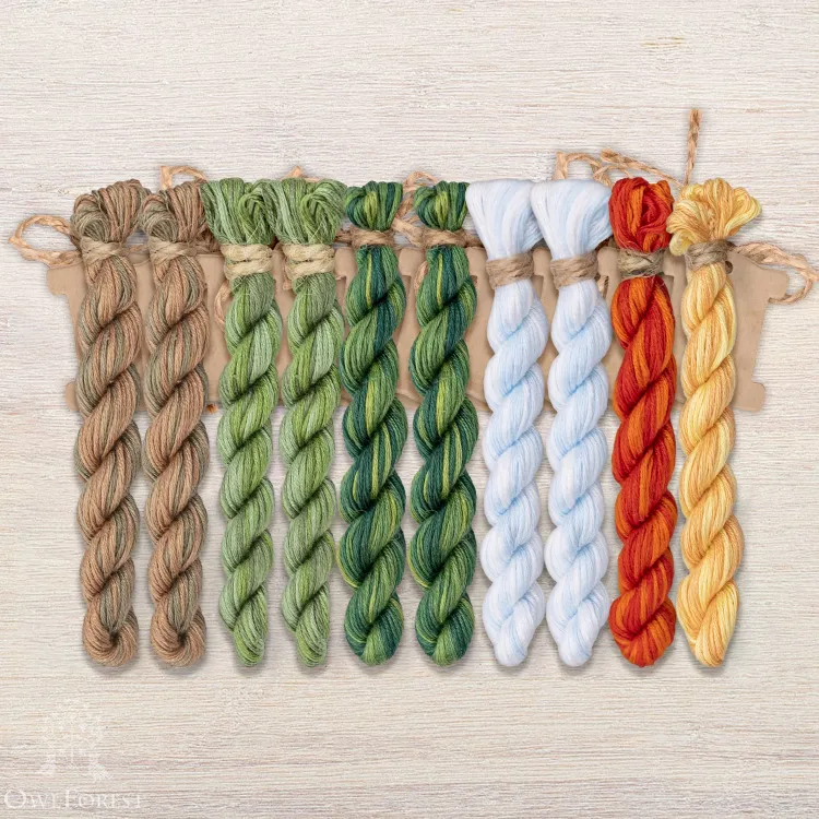 Набор ниток OwlForest для схемы «Морозная ночь» (ПНК)