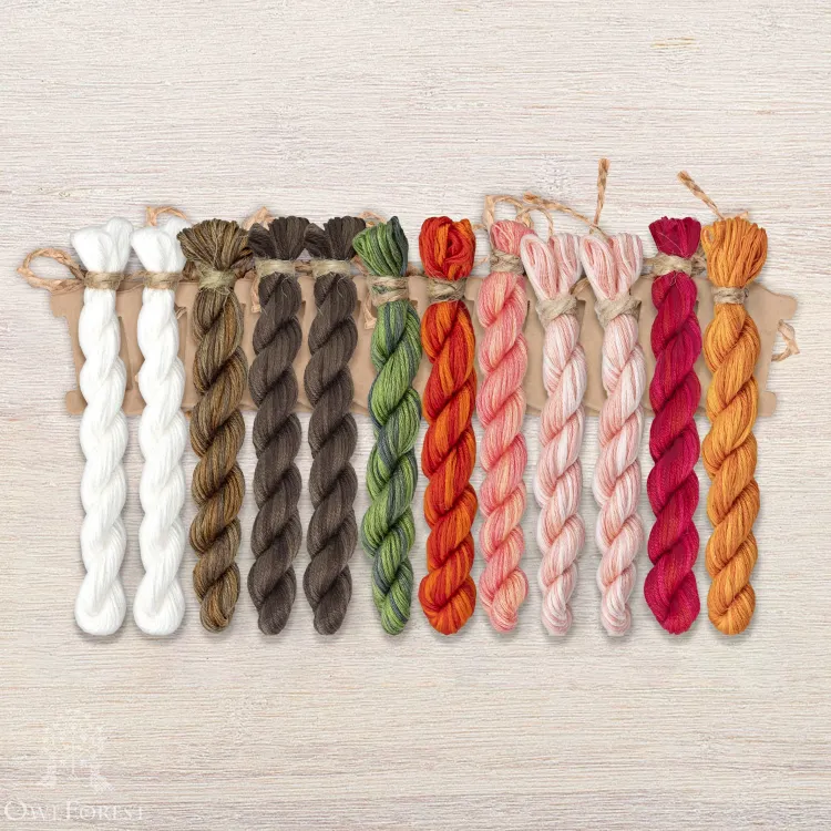 Набор ниток OwlForest для схемы «Пора цветения» (ПНК)