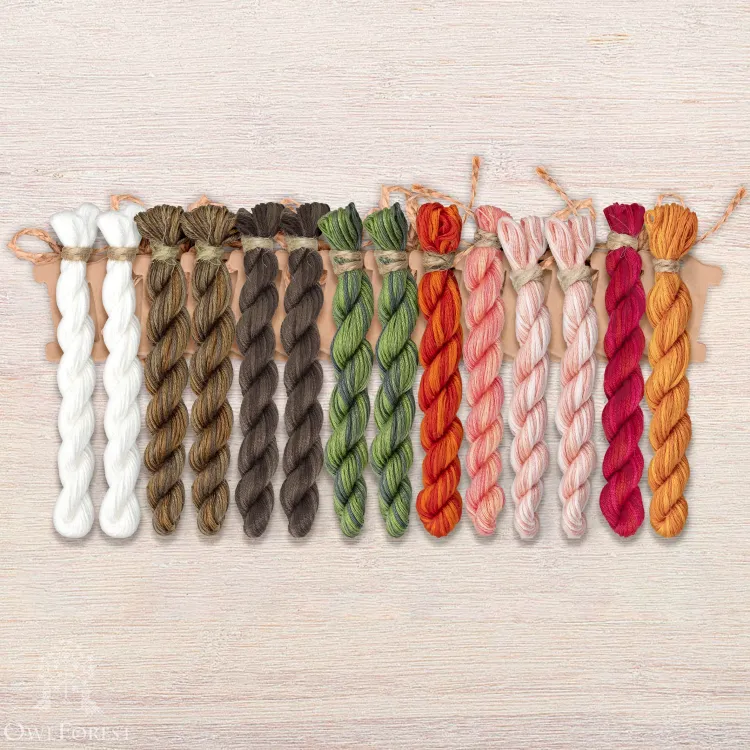 Набор ниток OwlForest для схемы «Пора цветения» (ПНК)