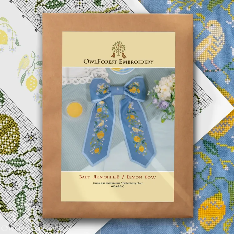 Схема для вышивания «Бант Лимонный»