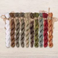 Набор ниток OwlForest для схемы «Манул» (DMC)