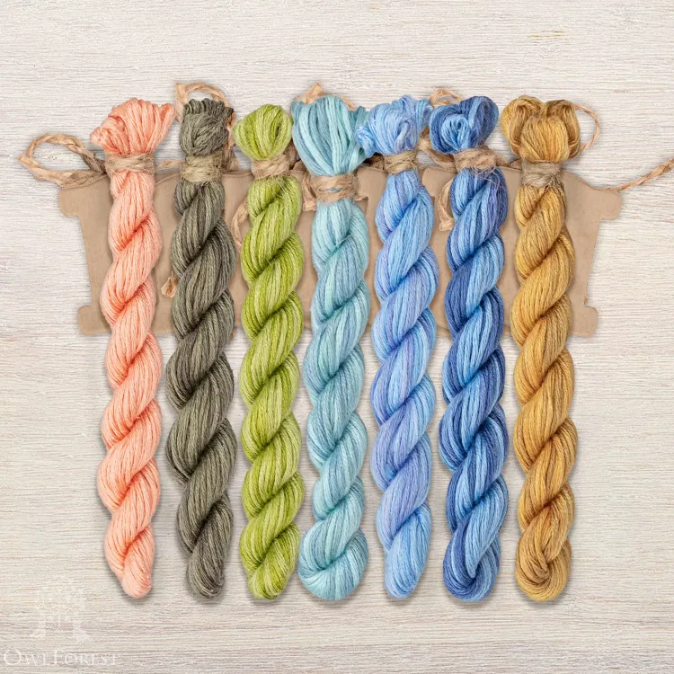 Набор ниток OwlForest для схемы «Вертикальная метрика для мальчика» (ПНК)