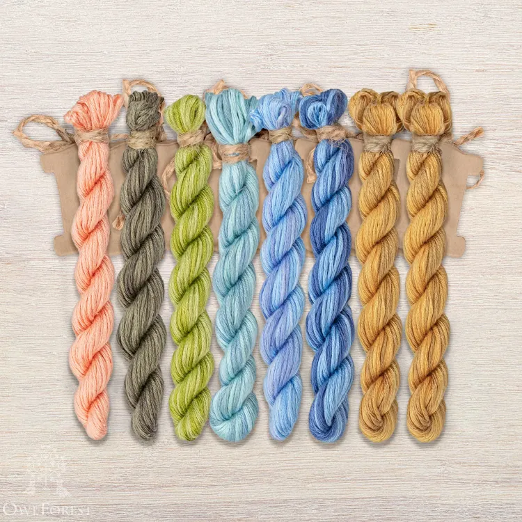 Набор ниток OwlForest для схемы «Вертикальная метрика для мальчика» (ПНК)