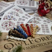 Открытки со схемами «Зимние птички»