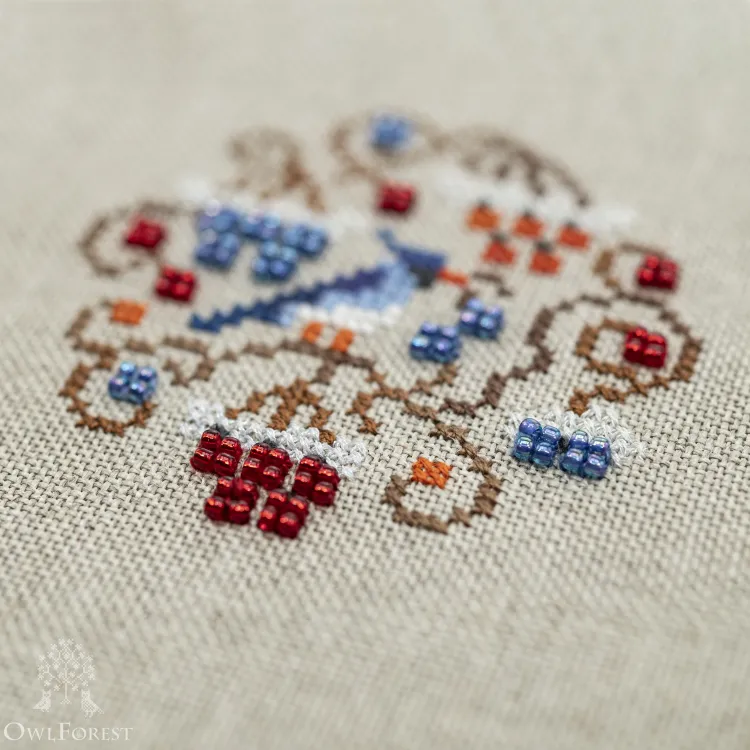 Открытки со схемами «Зимние птички»