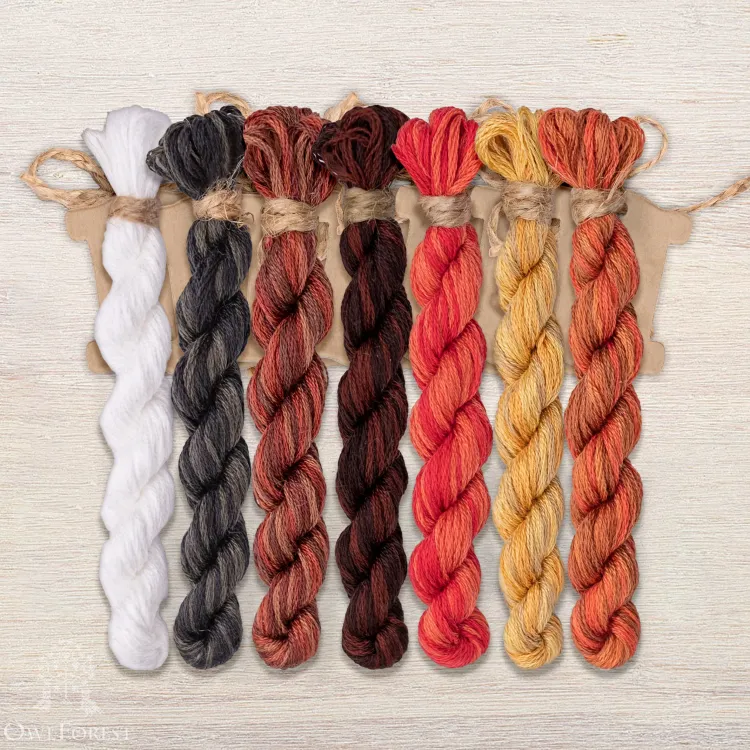 Набор ниток OwlForest для схемы «Весёлые пёсики» (DMC)