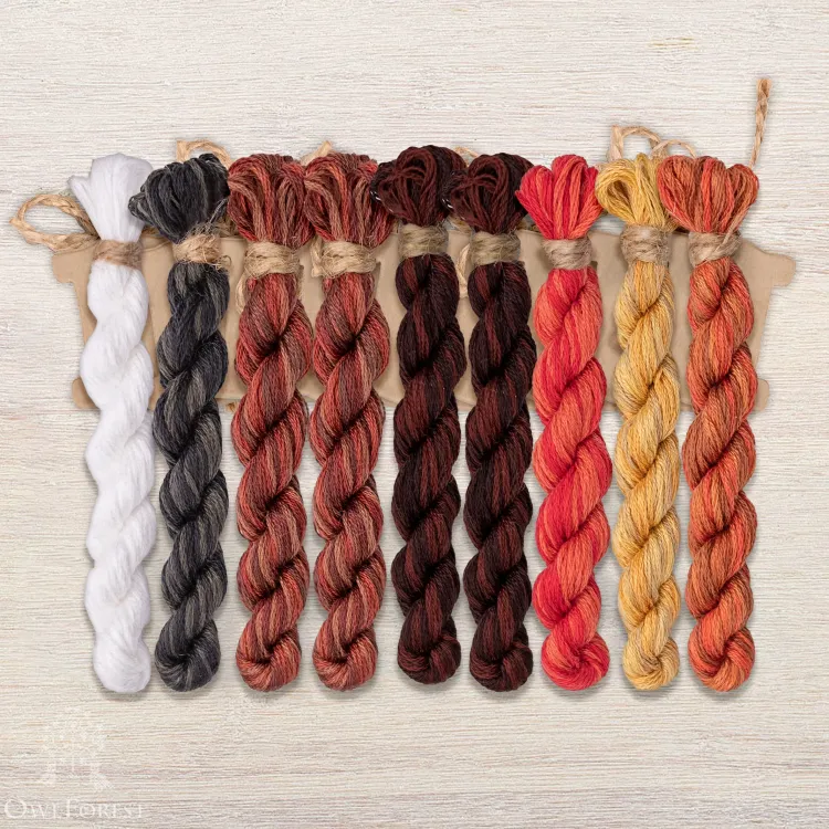 Набор ниток OwlForest для схемы «Весёлые пёсики» (DMC)