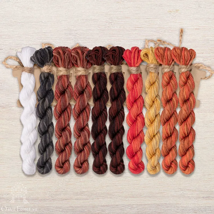 Набор ниток OwlForest для схемы «Весёлые пёсики» (DMC)