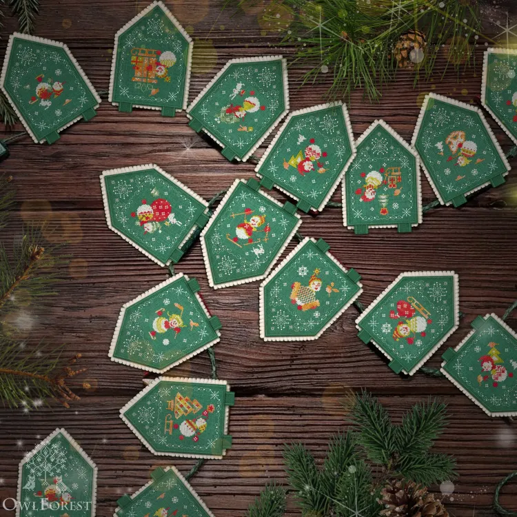 Схема для вышивания «Снеговики на каникулах»