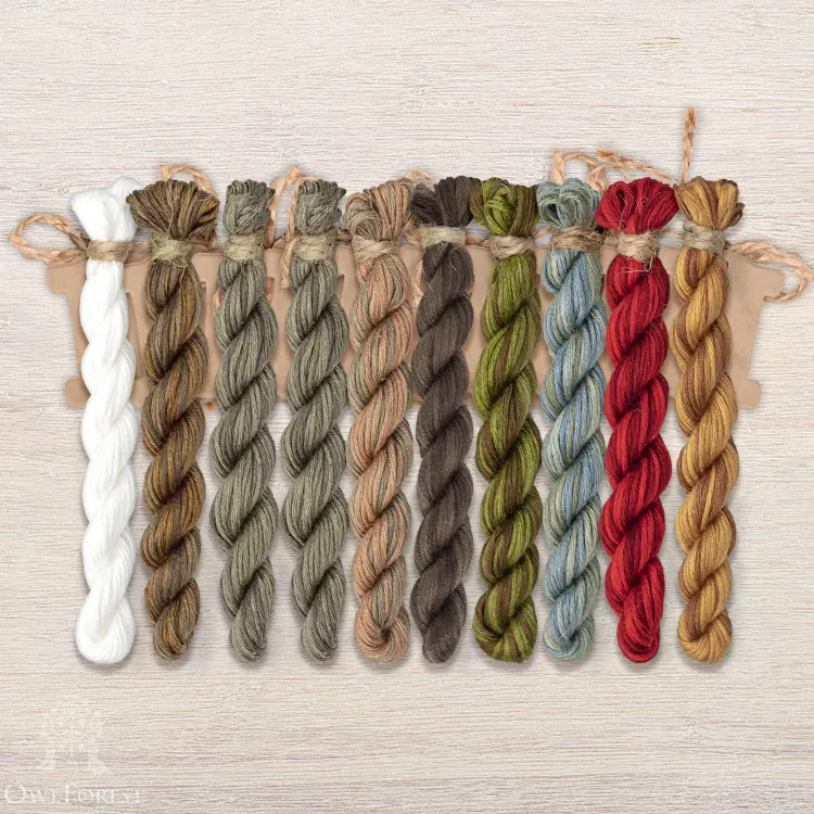 Набор ниток OwlForest для схемы «Манул» (ПНК)