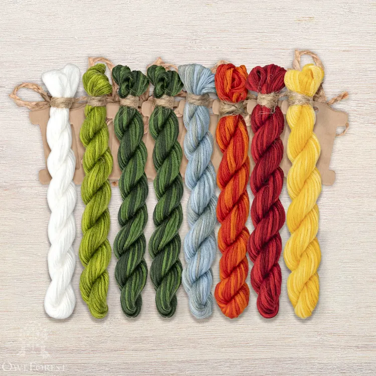 Набор ниток OwlForest для схемы «Свадебный букет» (ПНК)