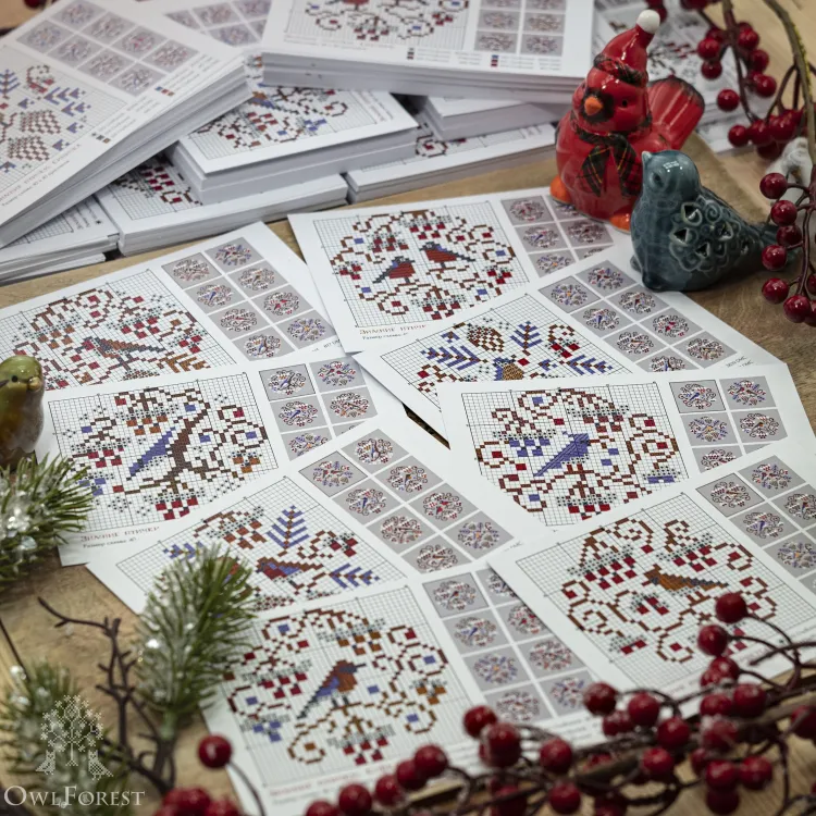 Электронная схема «Зимние птички»