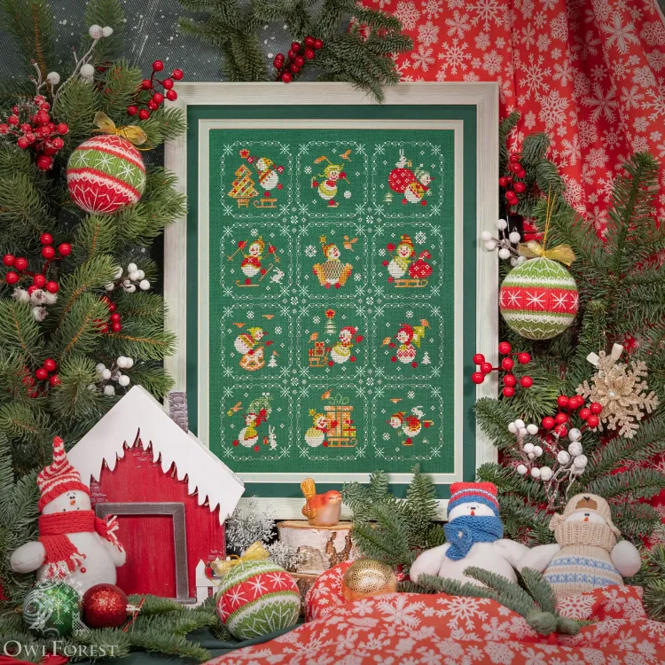 Электронная схема «Снеговики на каникулах»