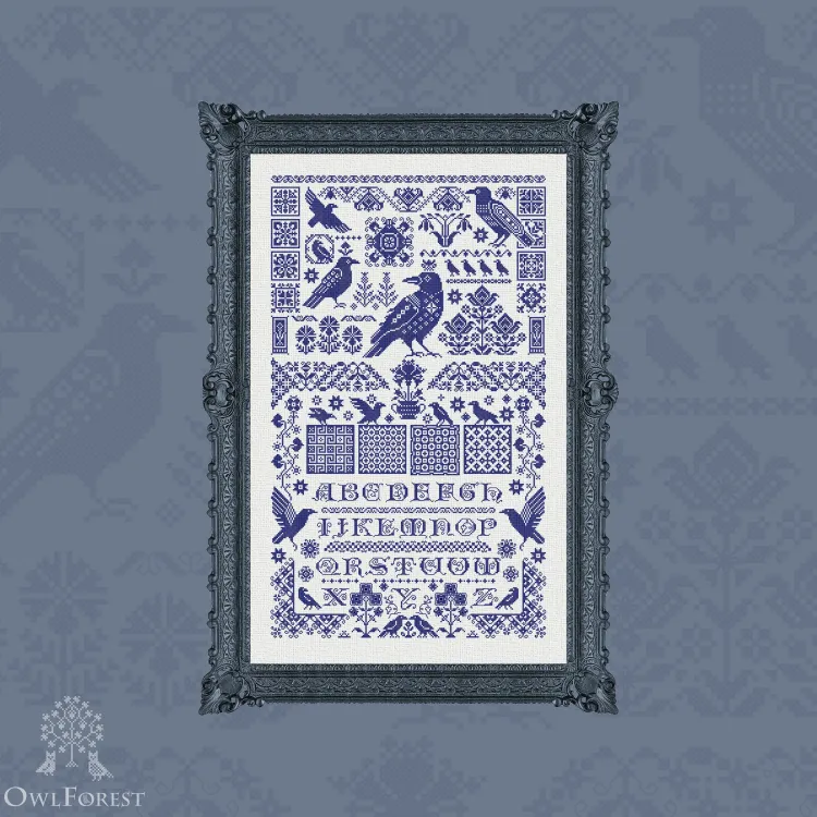 Электронная схема «Вороний семплер» с латинскими буквами