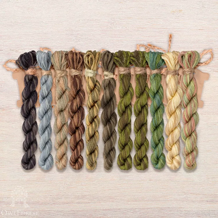 Набор ниток OwlForest для схемы «Сибирский филин» (DMC)