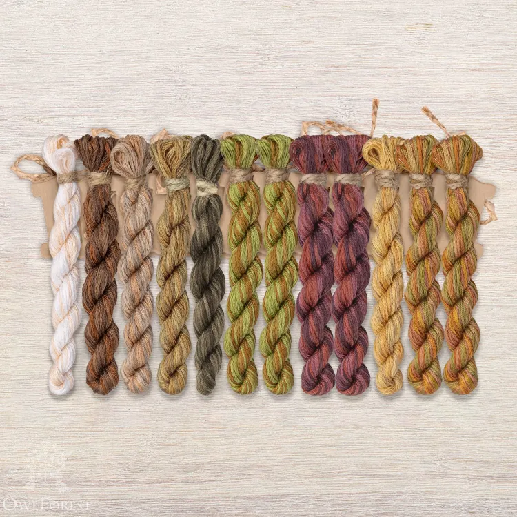Набор ниток OwlForest для схемы «Сипуха» (DMC)