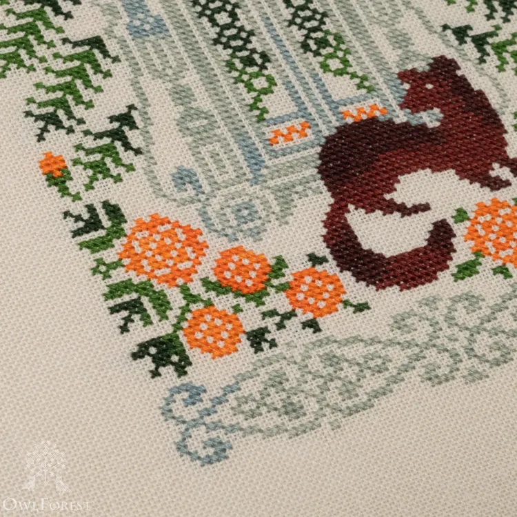 Бесплатная схема для вышивания «Сибирское окошко»