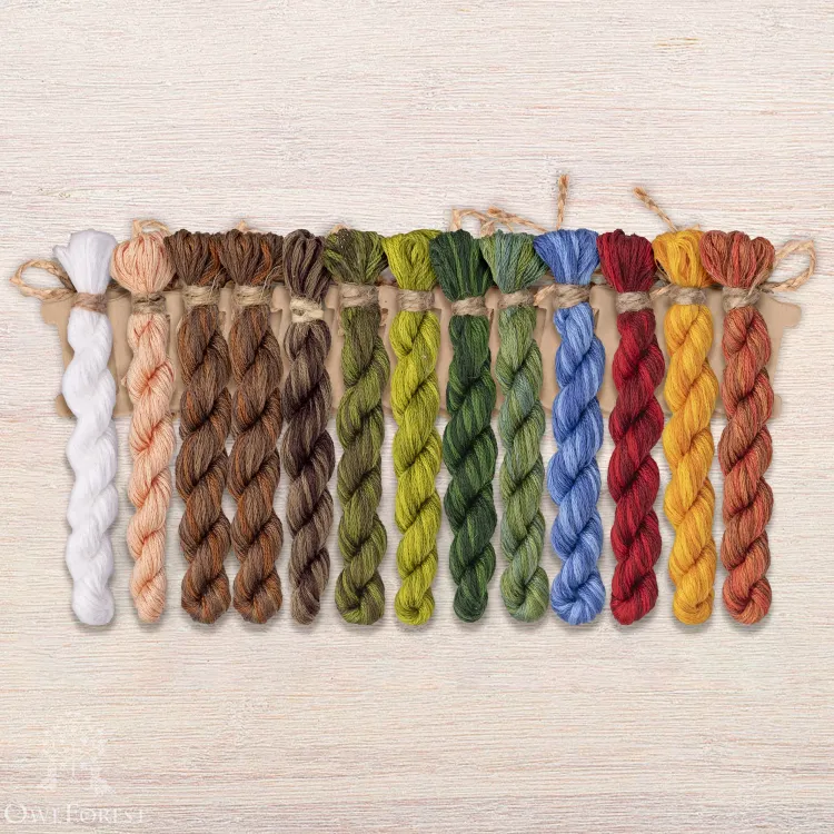 Набор ниток OwlForest для схемы «Любава» (DMC)