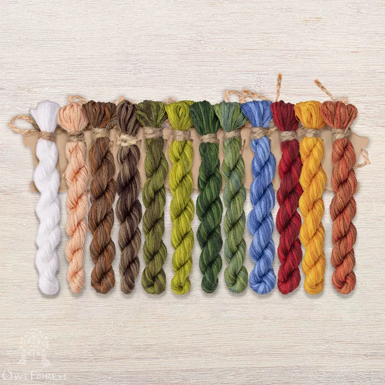 Набор ниток OwlForest для схемы «Любава» (DMC)