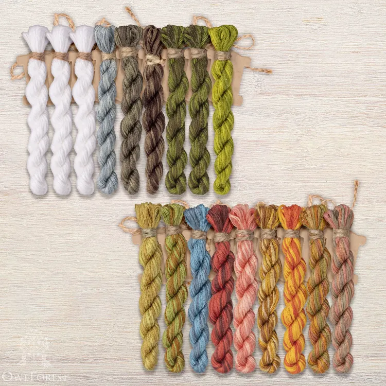 Набор ниток OwlForest для схемы «Фонтан «Самсон» (DMC)