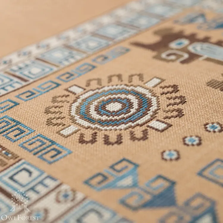 Буклет со схемой для вышивания «Индейские мотивы. Панно» 3 цвета