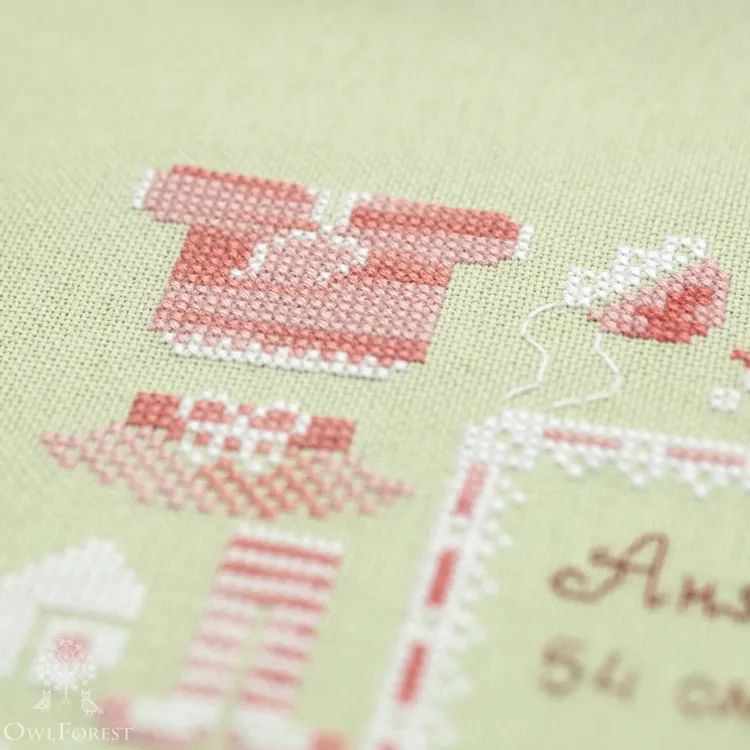 Схема для вышивания «Метрика. Девочка-зайчик»