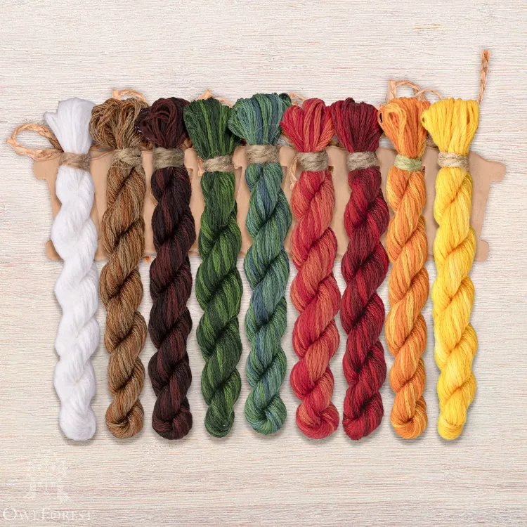 Набор ниток OwlForest для схемы «Праздничный вечер» (DMC)