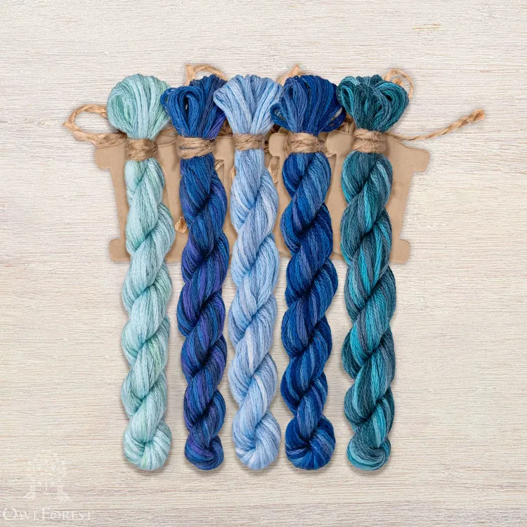 Набор ниток OwlForest для схемы «Птицы счастья» (DMC)