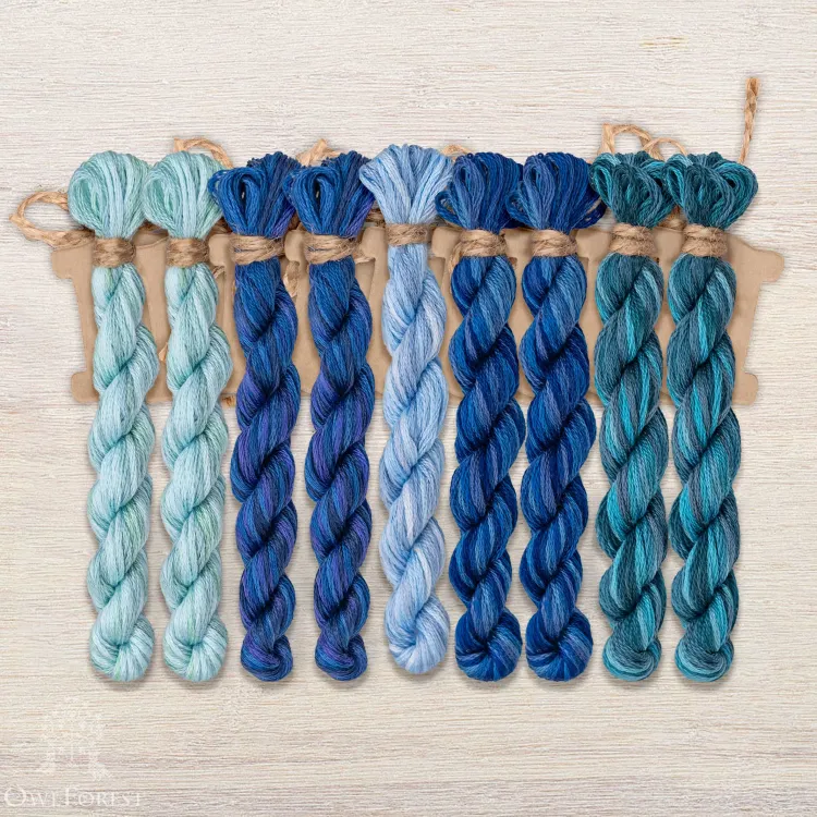 Набор ниток OwlForest для схемы «Птицы счастья» (DMC)