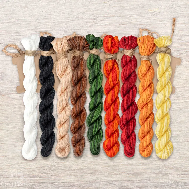 Набор ниток OwlForest для схемы «Тихая охота» (ПНК) 