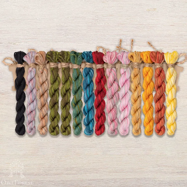 Набор ниток OwlForest для схемы «Куриное подворье» (DMC)