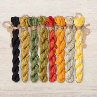 Набор ниток OwlForest для схемы «Тыквенная ворона» (DMC)