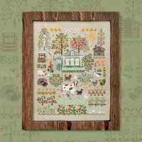 Бесплатная схема для вышивания «Лето в деревне»