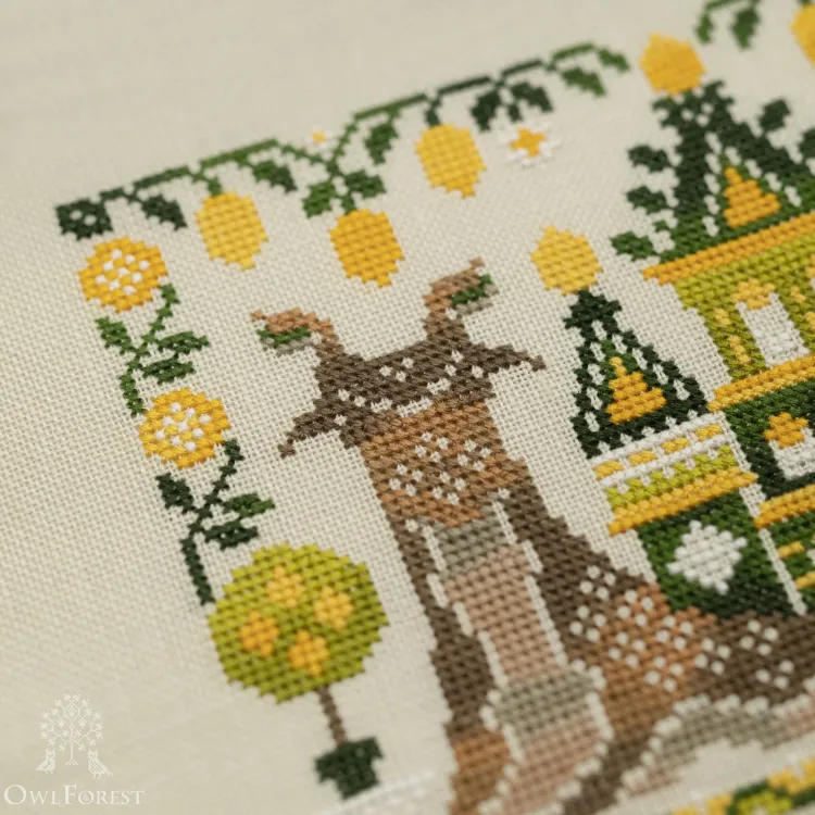 Схема для вышивания «Улиточные домики. Лимон»