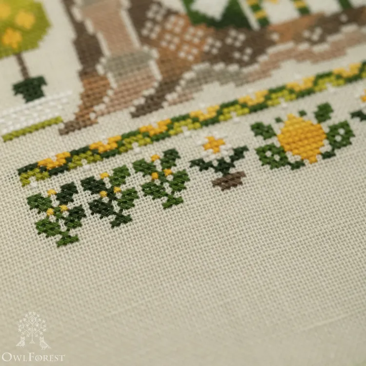 Схема для вышивания «Улиточные домики. Лимон»