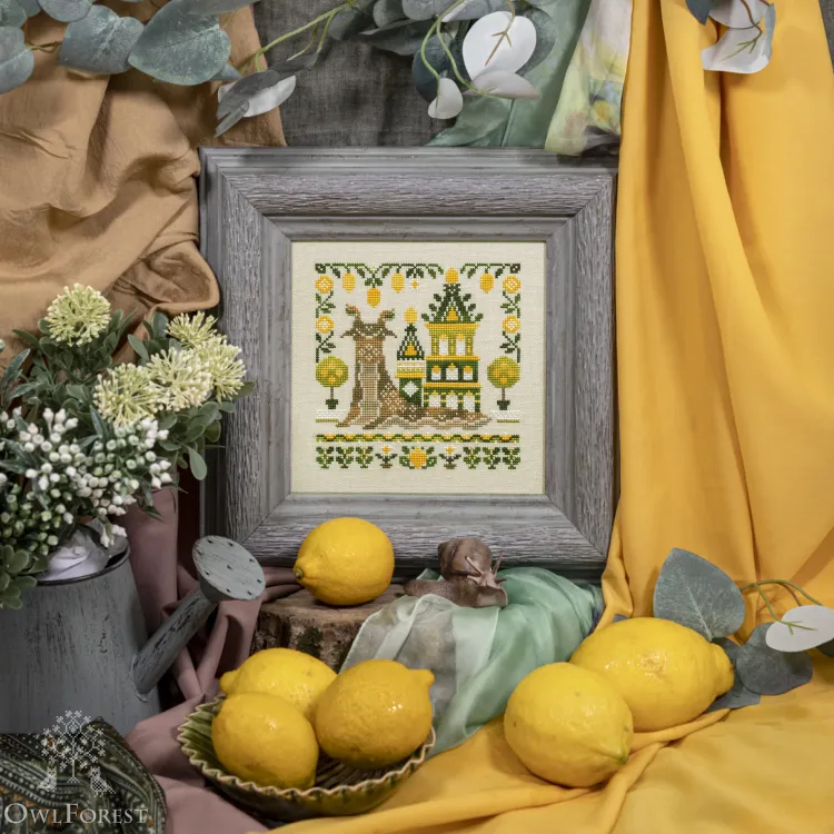 Схема для вышивания «Улиточные домики. Лимон»