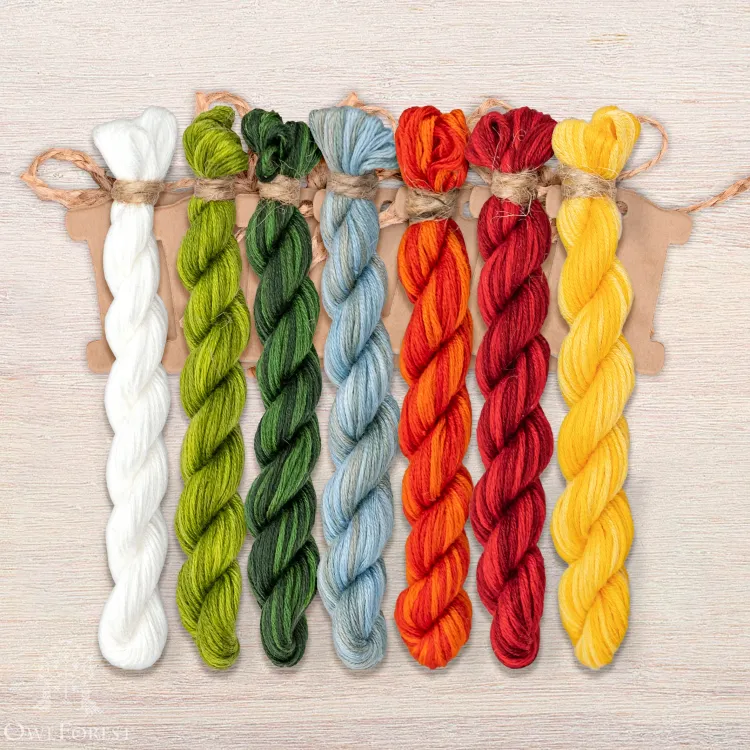 Набор ниток OwlForest для схемы «Кафе «Мухомор»  (ПНК)