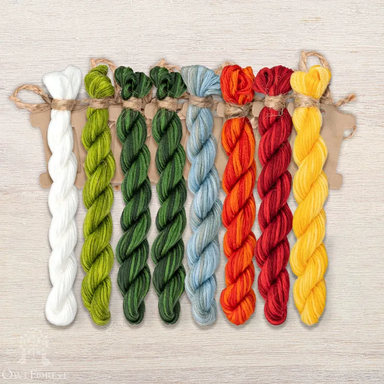 Набор ниток OwlForest для схемы «Кафе «Мухомор»  (ПНК)