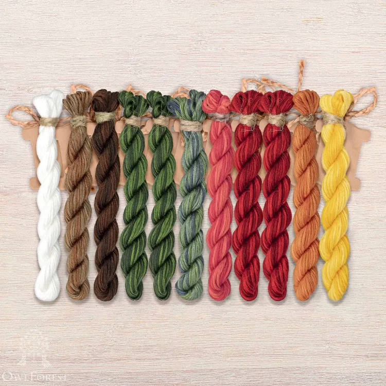 Набор ниток OwlForest для схемы «Праздничный вечер» (ПНК)