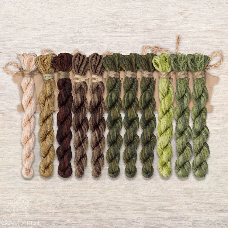 Набор ниток OwlForest для схемы «Северный каштан» (DMC)