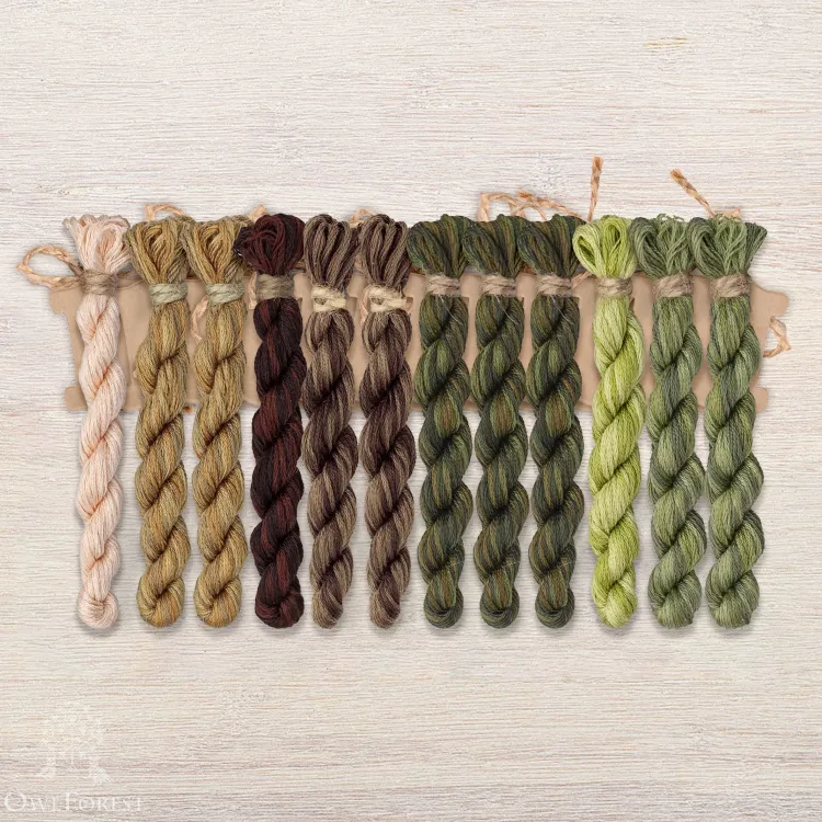 Набор ниток OwlForest для схемы «Северный каштан» (DMC)