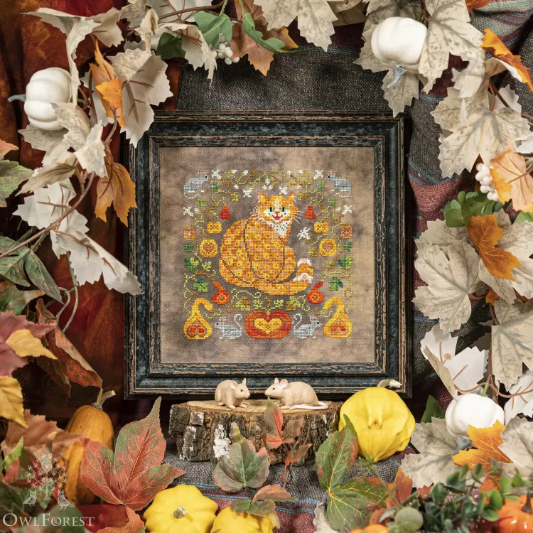 Набор для вышивания «Тыквенный кот»
