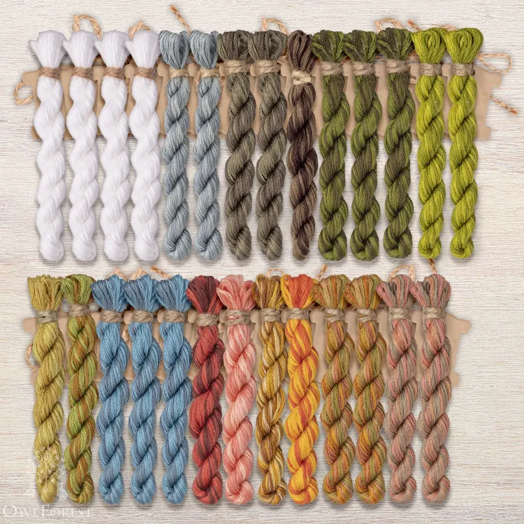 Набор ниток OwlForest для схемы «Петергоф» (DMC)