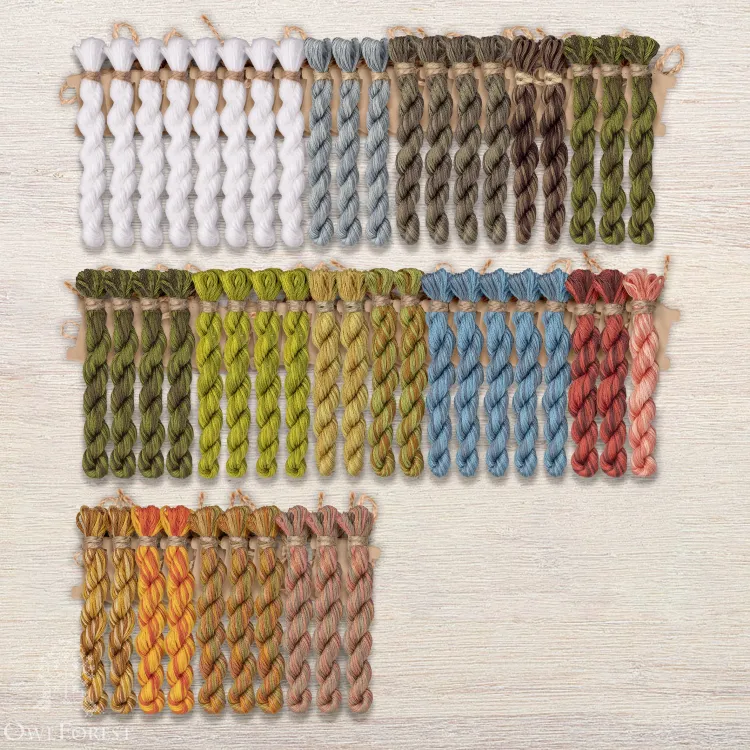 Набор ниток OwlForest для схемы «Петергоф» (DMC)