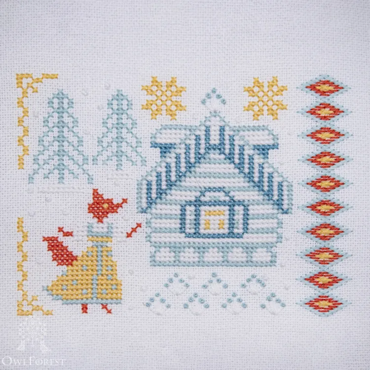 Бесплатная схема для вышивания «Сказочные домики»